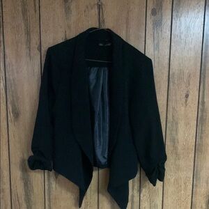 Auline Collection Sz L Black Blazer